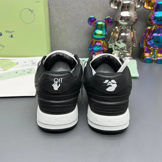 Black and White Layered Overlay Lifestyle Sneakers 3