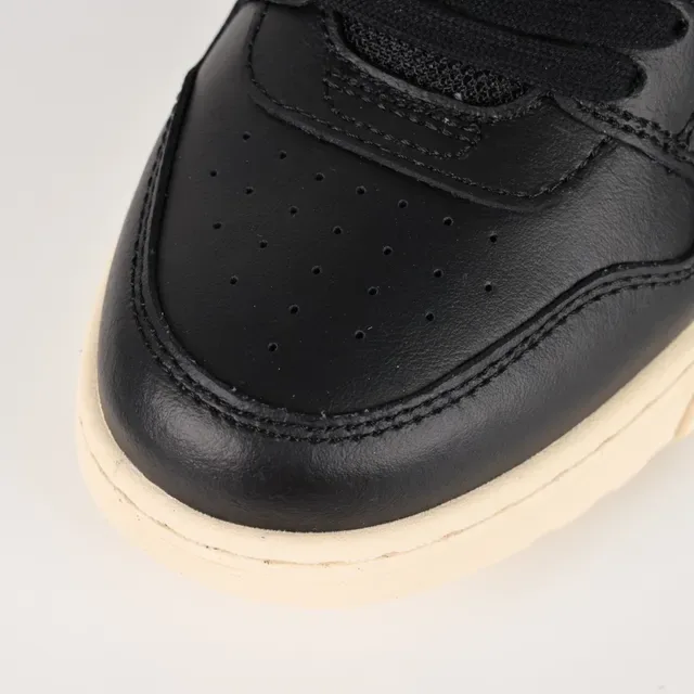 Black Beige Leather Upper Off-White Chunky Midsole Sneakers 5
