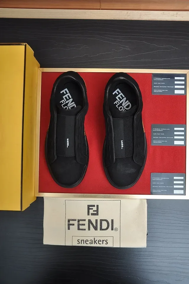 Black Beige Suede Upper Slip-On Construction Sneakers 2