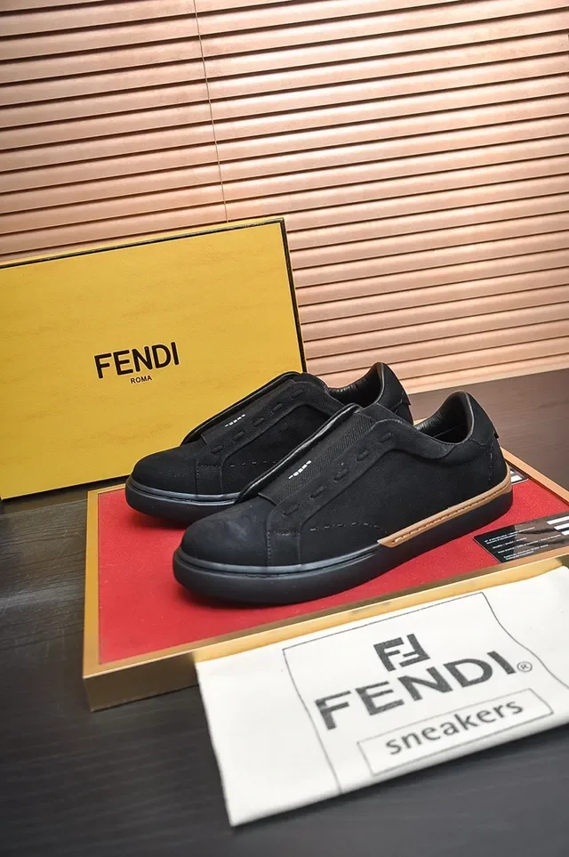 Black Beige Suede Upper Slip-On Construction Sneakers 4