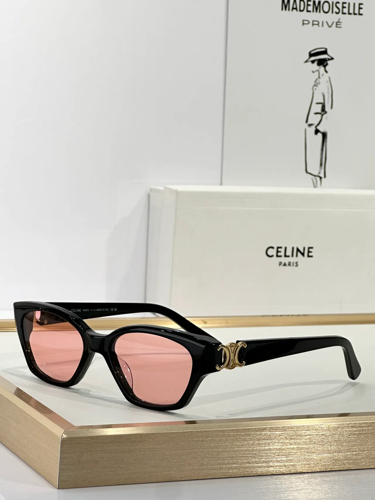 Black Cat-Eye Gradient Brown Lens Sunglasses 4