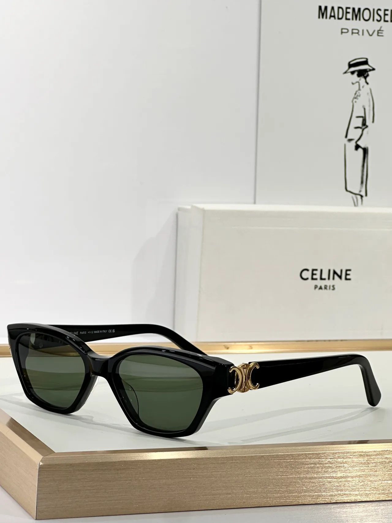 Black Cat-Eye Gradient Brown Lens Sunglasses 5