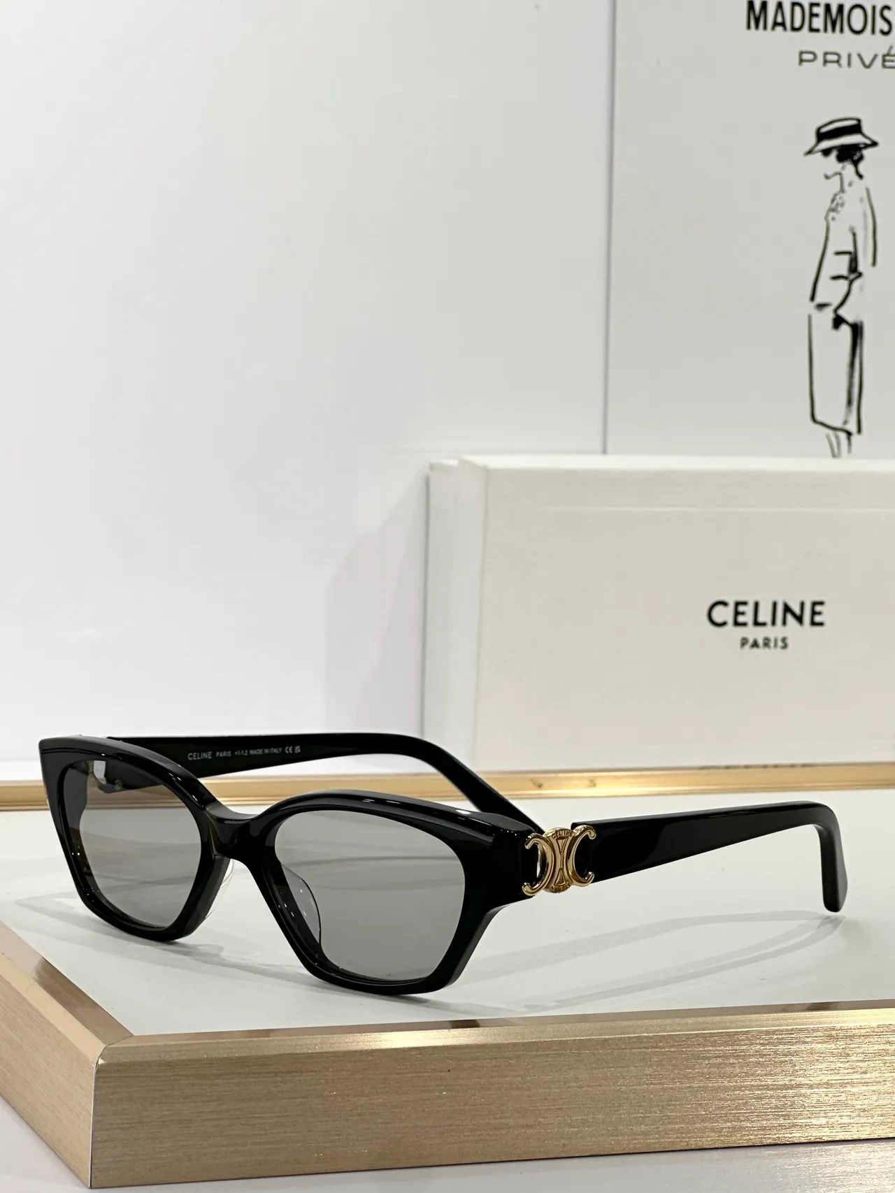 Black Cat-Eye Gradient Brown Lens Sunglasses 6