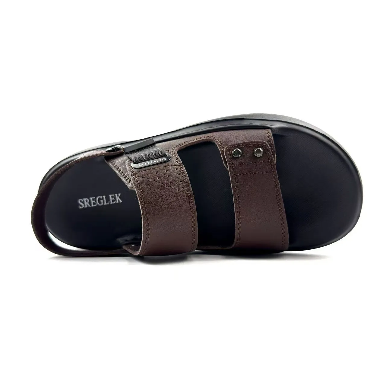 Black Dual-Strap Adjustable Casual Sandal 5