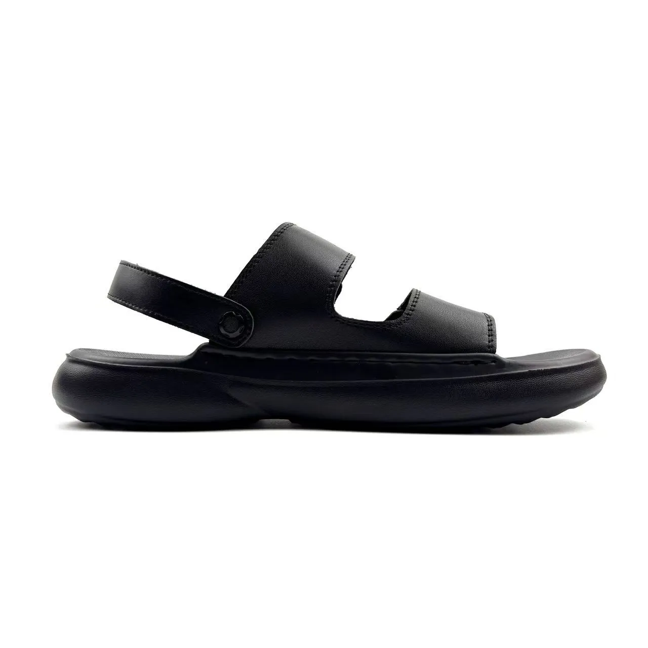 Black Dual-Strap Adjustable Casual Sandal 9
