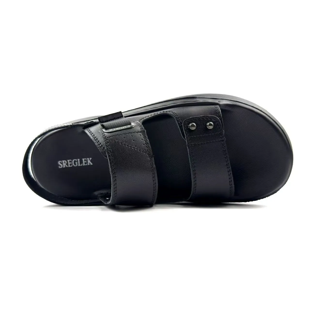 Black Dual-Strap Adjustable Casual Sandal 10