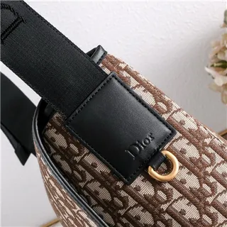 Black Embossed Pattern Messenger Bag 14
