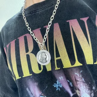 Black Faded Nirvana Gradient Print T-Shirt