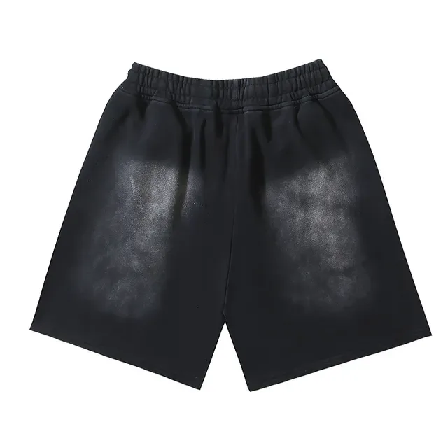 Black Flame Graphic Drawstring Waist Shorts 3