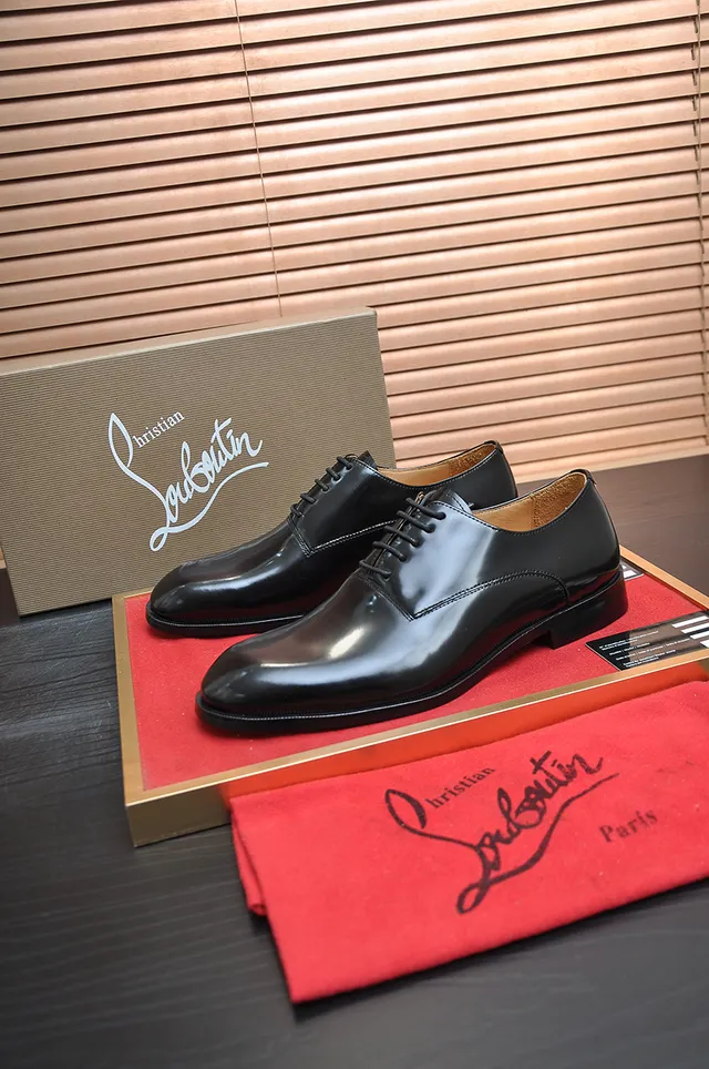 Black Glossy Cap Toe Oxford Shoe 3