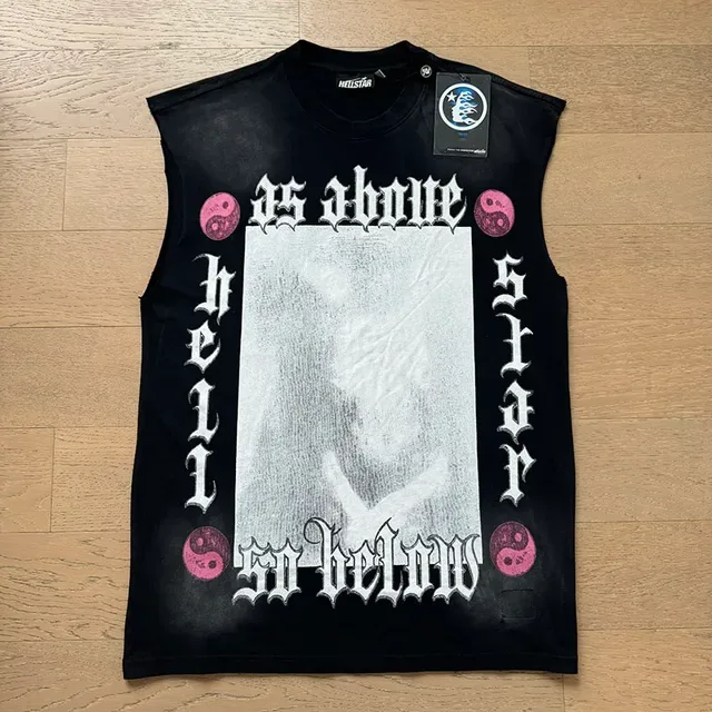 Black Graphic-Print Sleeveless Vest Top 2