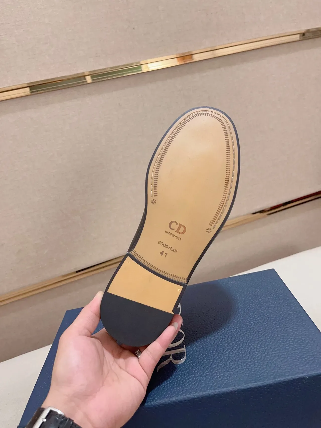 Black Gray Leather Monogrammed Fabric Vamp Loafer 2
