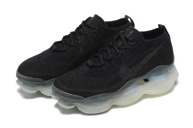Black Knit Upper Translucent Wave Midsole Sneaker 6