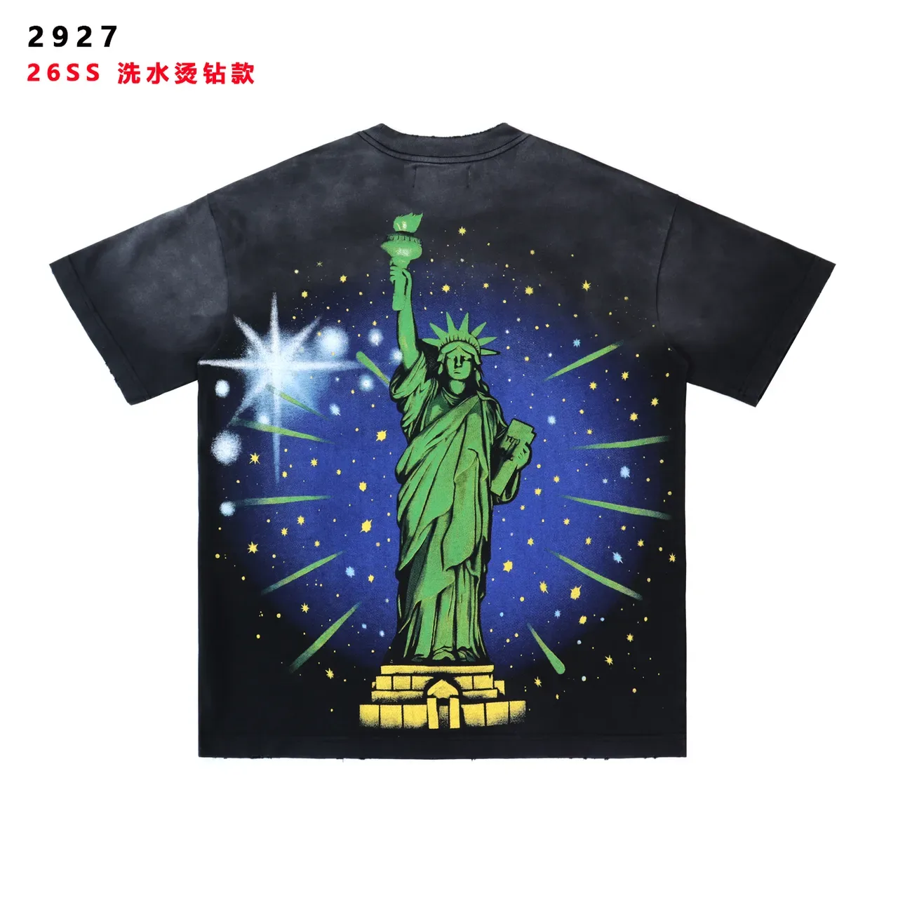 Black Multicolor Graphic-Print Oversized Fit T-Shirt 1