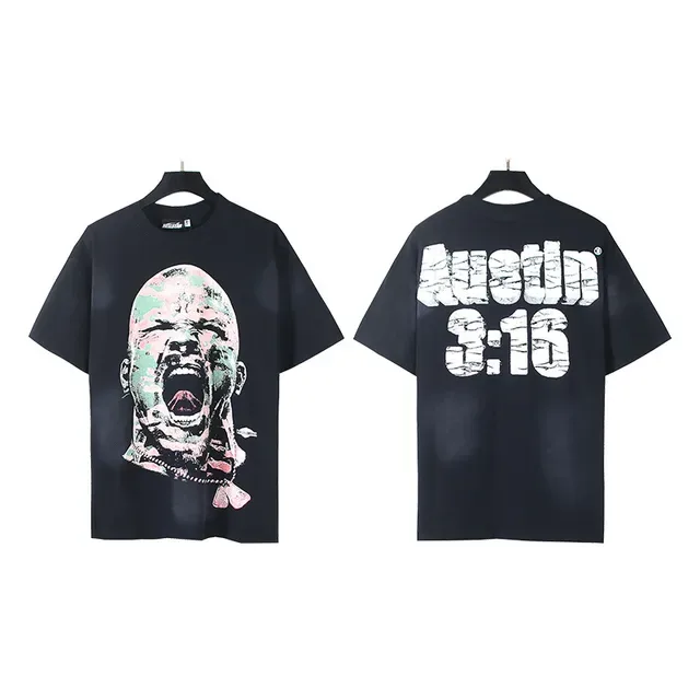 Black Multicolor Oversized Fit Distressed Graphic Print T-Shirt 4