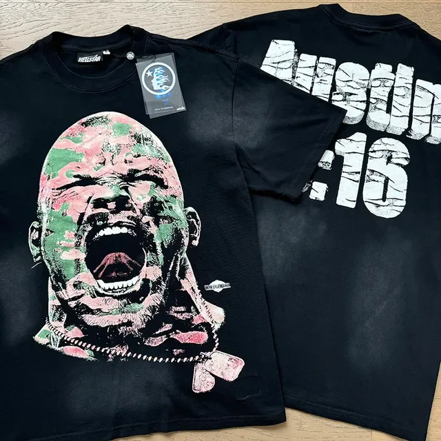 Black Multicolor Oversized Fit Distressed Graphic Print T-Shirt 7