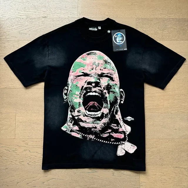 Black Multicolor Oversized Fit Distressed Graphic Print T-Shirt 8