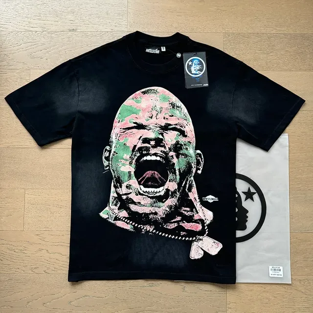 Black Multicolor Oversized Fit Distressed Graphic Print T-Shirt 9