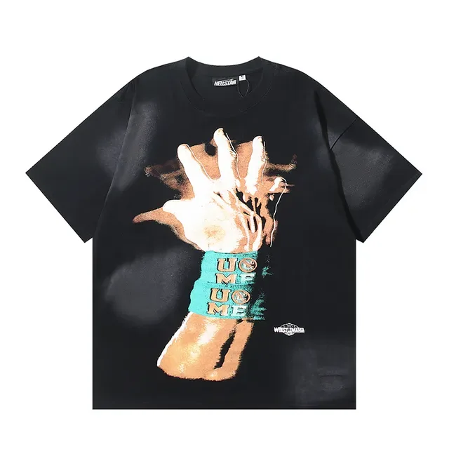 Black Oversized Double-Sided Graphic Print T-Shirt 2