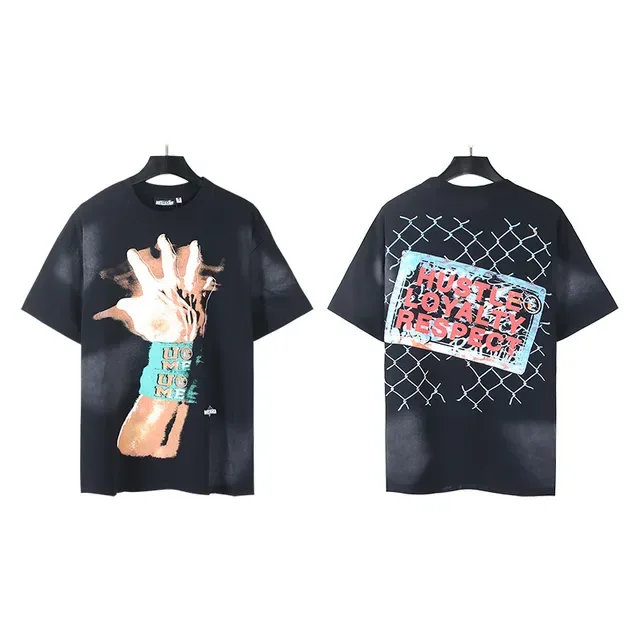 Black Oversized Double-Sided Graphic Print T-Shirt 4