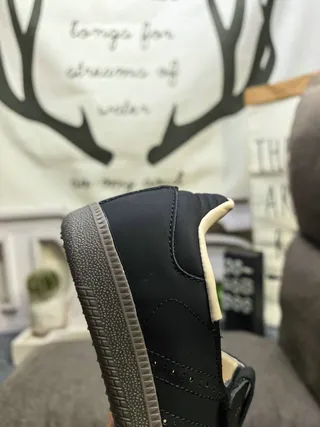 Black T-Strap Perforated Mary Jane Shoes 23