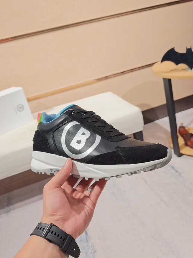 Black White Mixed-Material Upper Oversized Circular Logo Lifestyle Sneakers 5