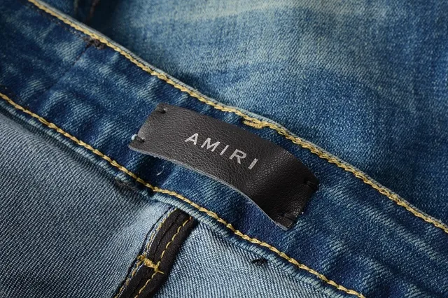 Blue Red Distressed Ripped Jeans 13