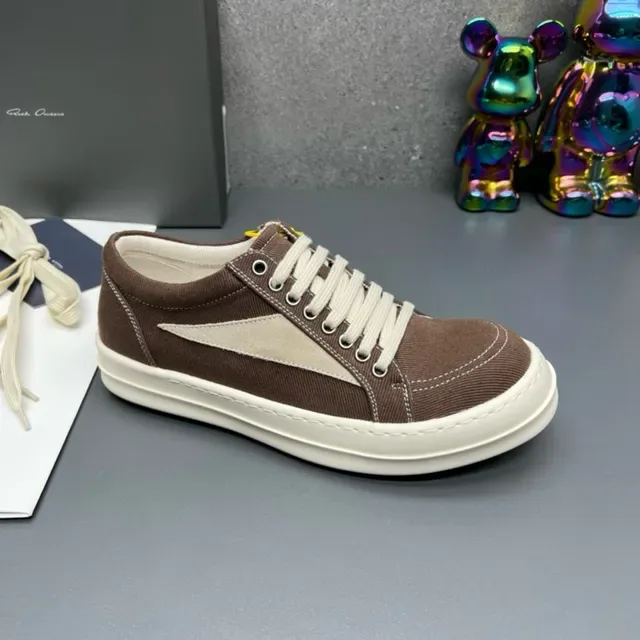 Brown and Beige Canvas Low-Top Lifestyle Sneakers 8