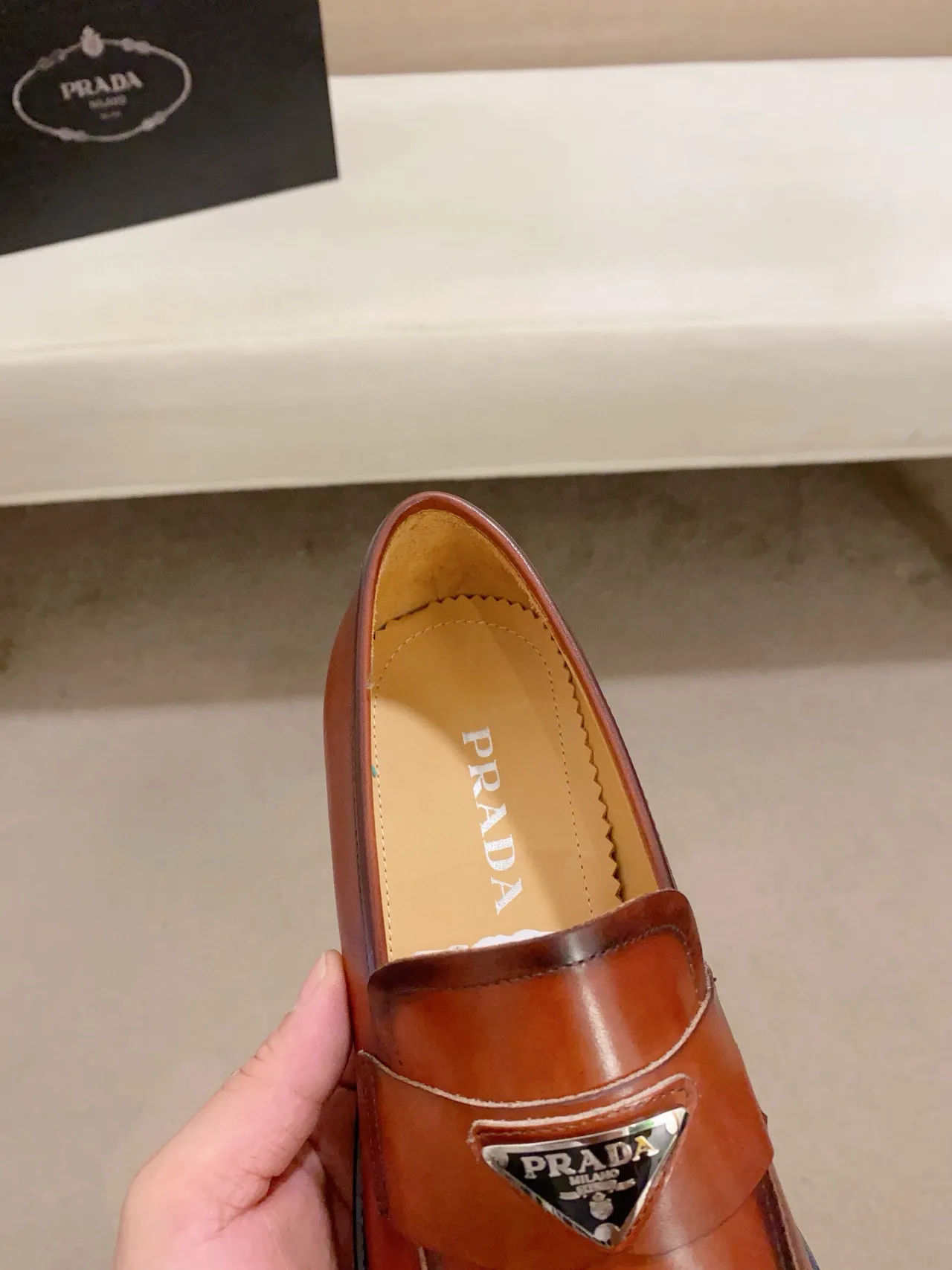 Brown Black Cognac Leather Penny Loafer 4