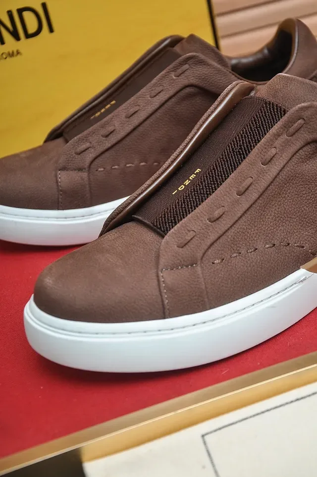 Brown Suede Slip-On Cupsole Sneaker 8