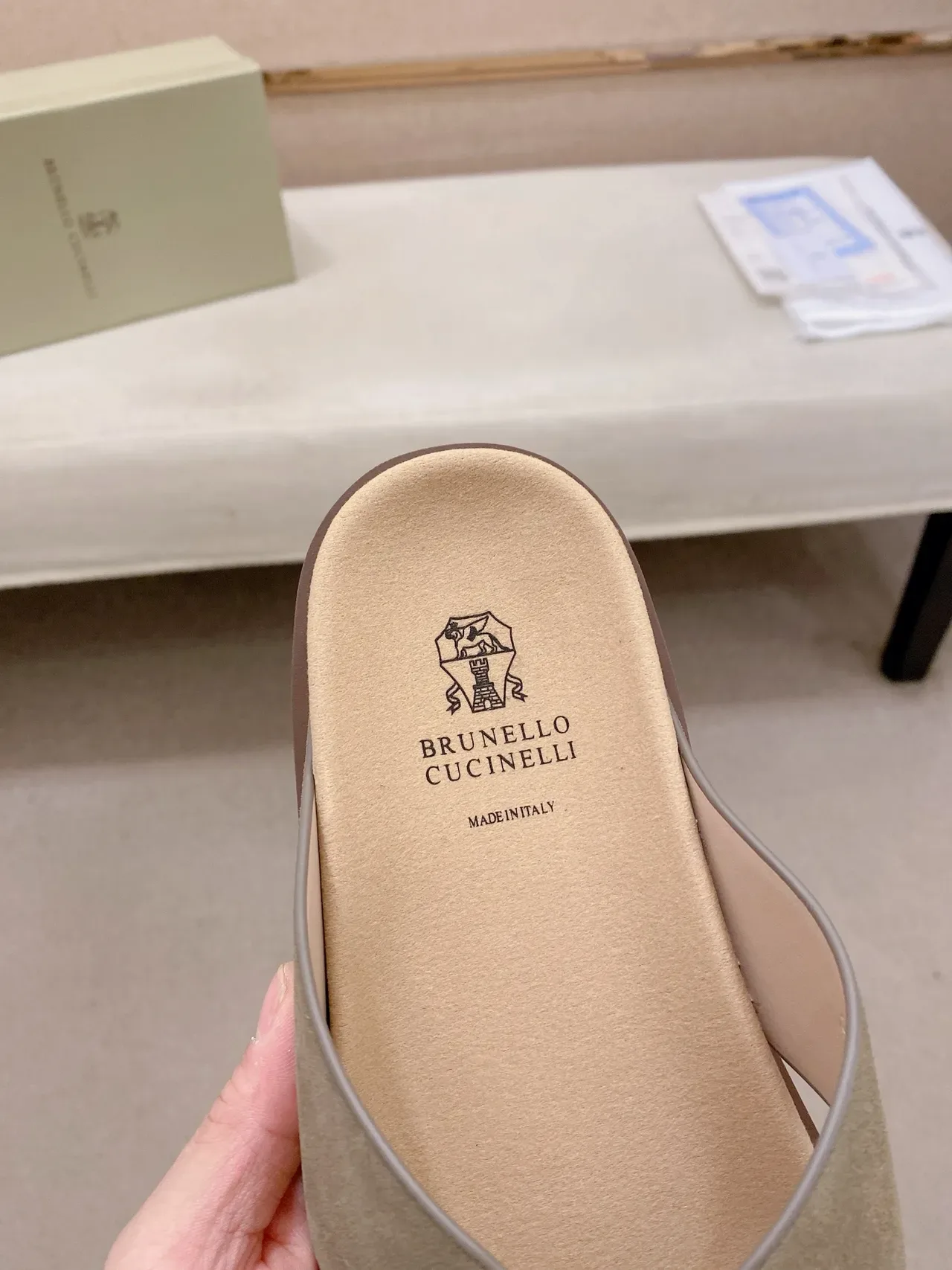 Brunello Cucinelli Crisscross Strap Flat Slide Casual Sandals 11