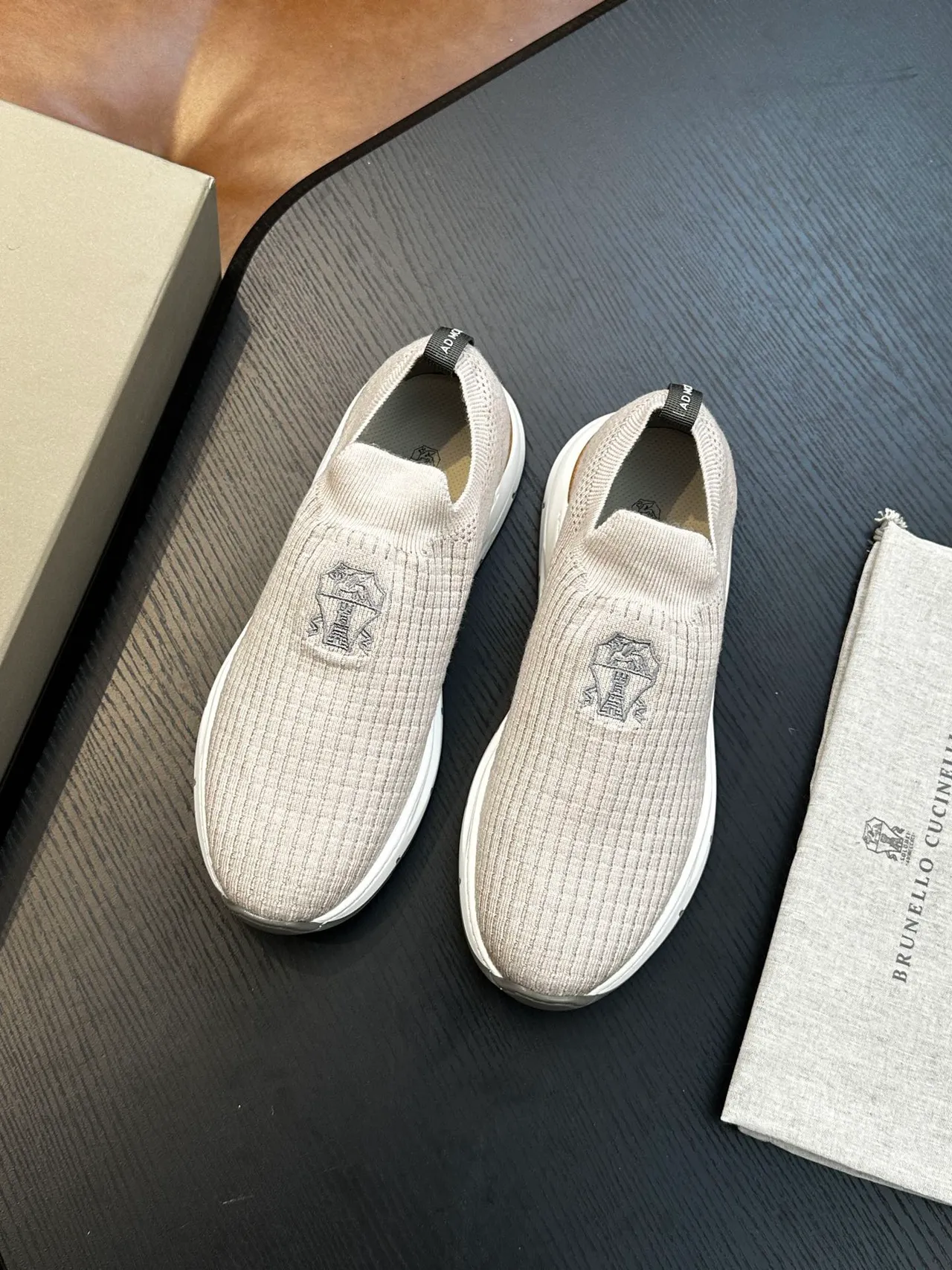 Brunello Cucinelli Ribbed Knit Slip-On Loafer 3