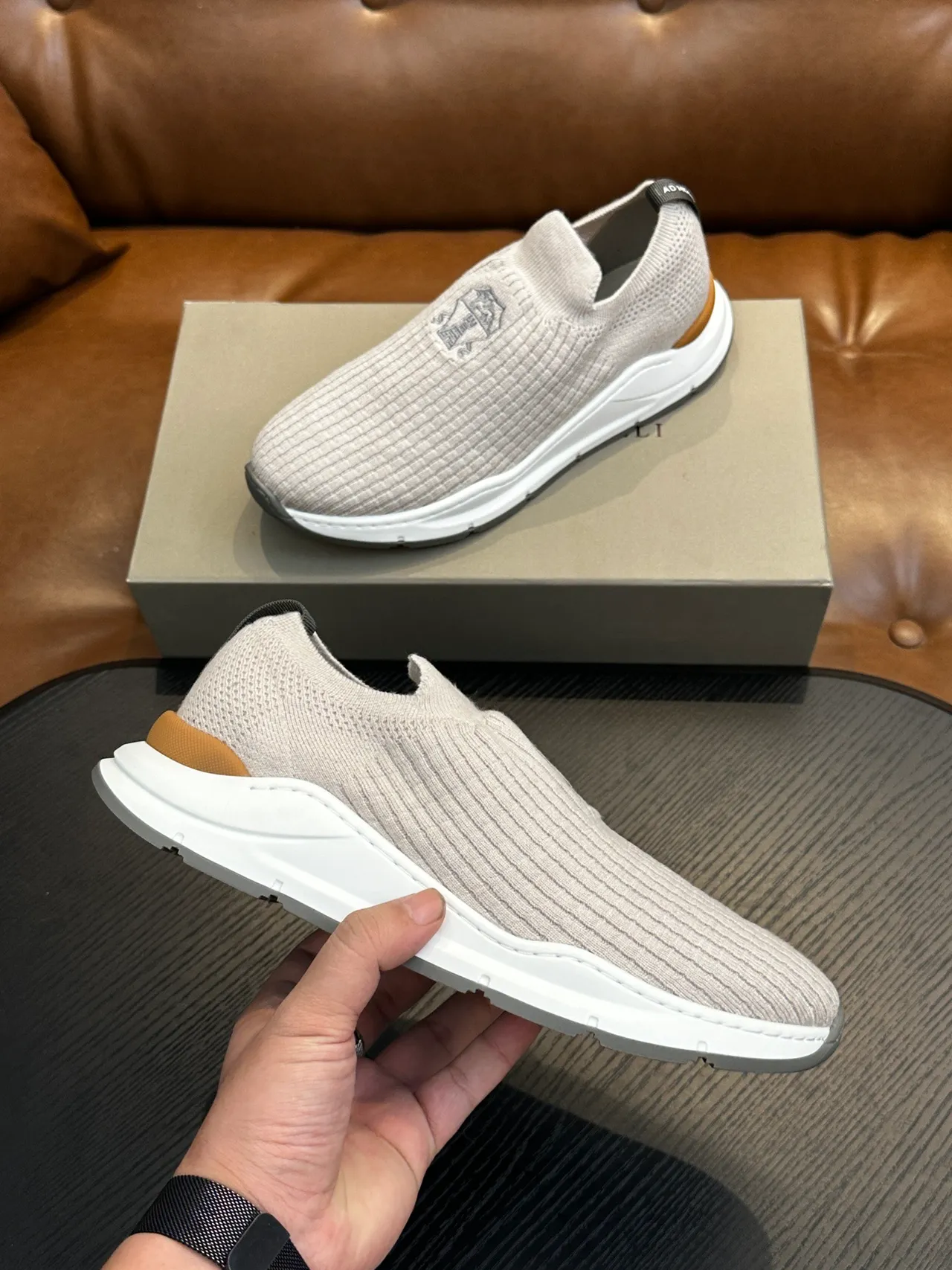 Brunello Cucinelli Ribbed Knit Slip-On Loafer 5