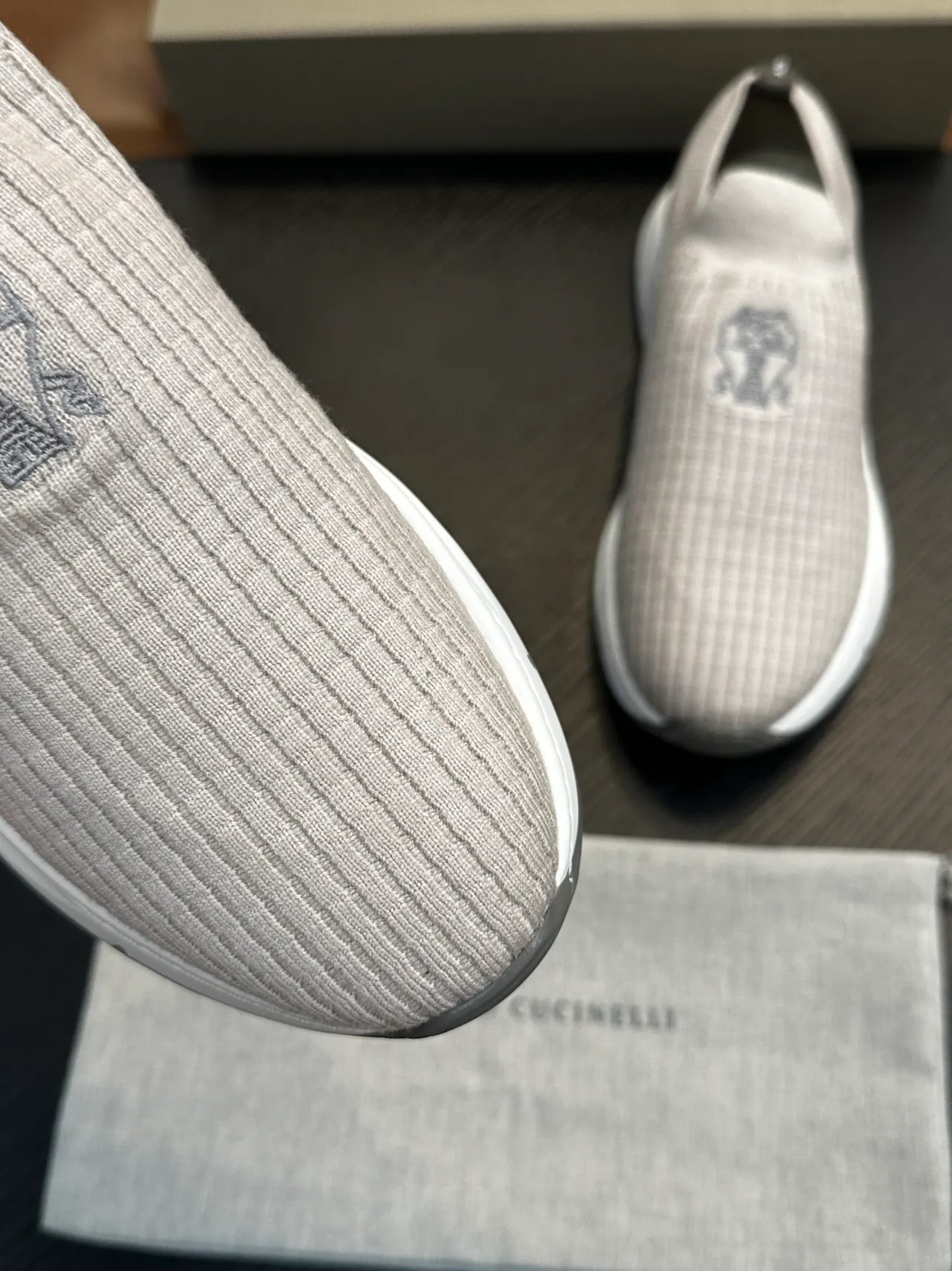 Brunello Cucinelli Ribbed Knit Slip-On Loafer 6