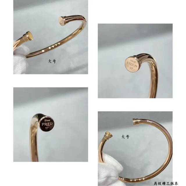 Buckle-Motif Pave-Set Rigid Bangle Bracelets 5