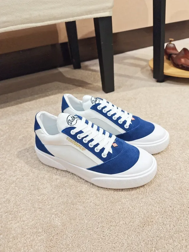 COSOBIANCO Two-Tone Navy and White Lifestyle Sneaker 4