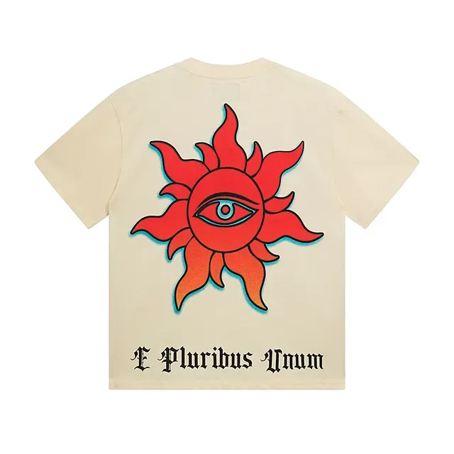 Cream Graphic-Print Double-Sided Art T-Shirt 3