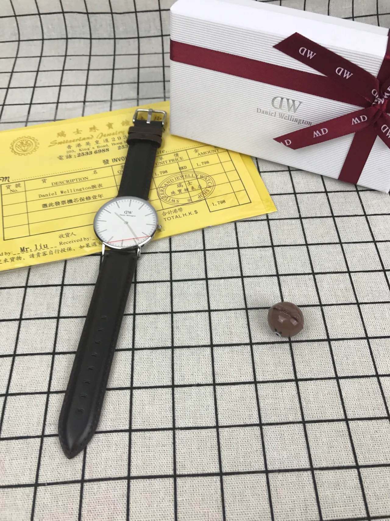 Daniel Wellington Classic Minimalist White Dial Black Leather Strap Quartz Watch 2