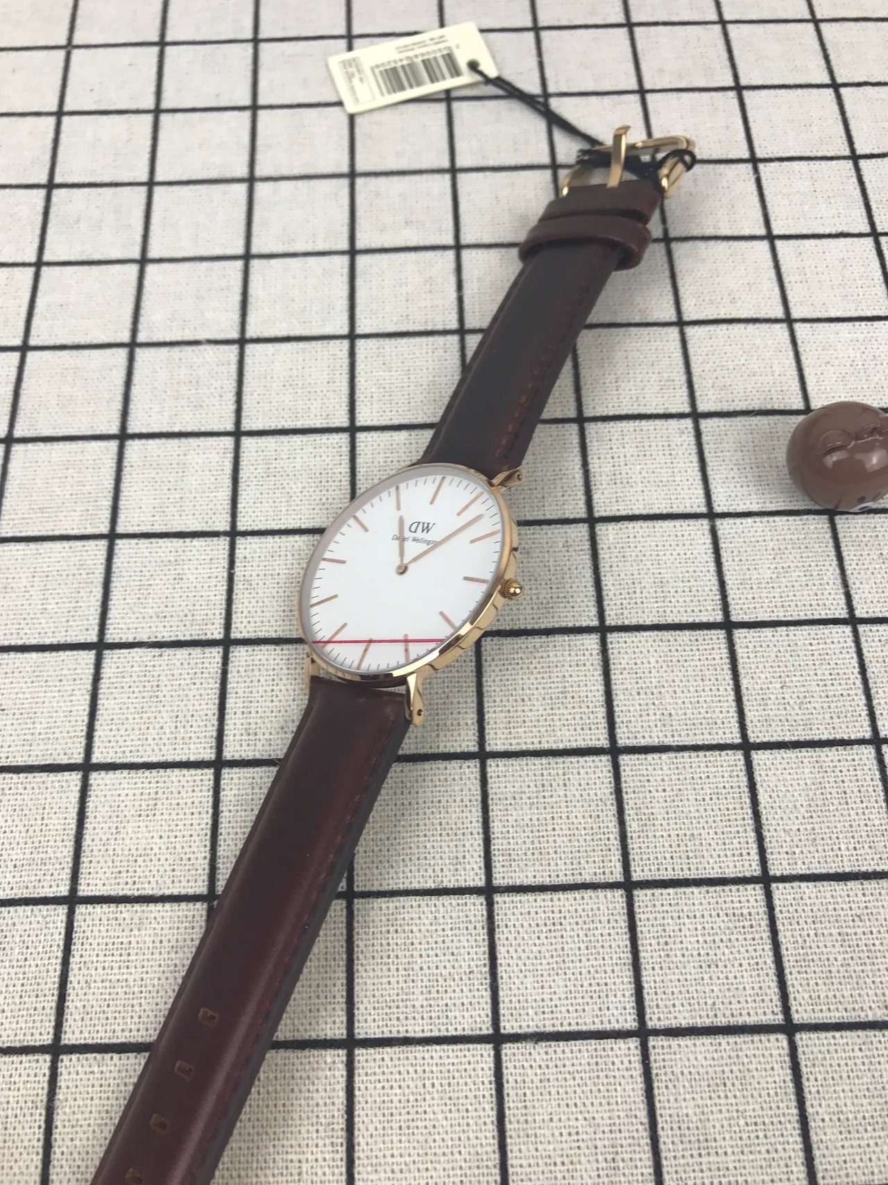 Daniel Wellington Classic Petite White Dial Brown Leather Strap Quartz Watch 3