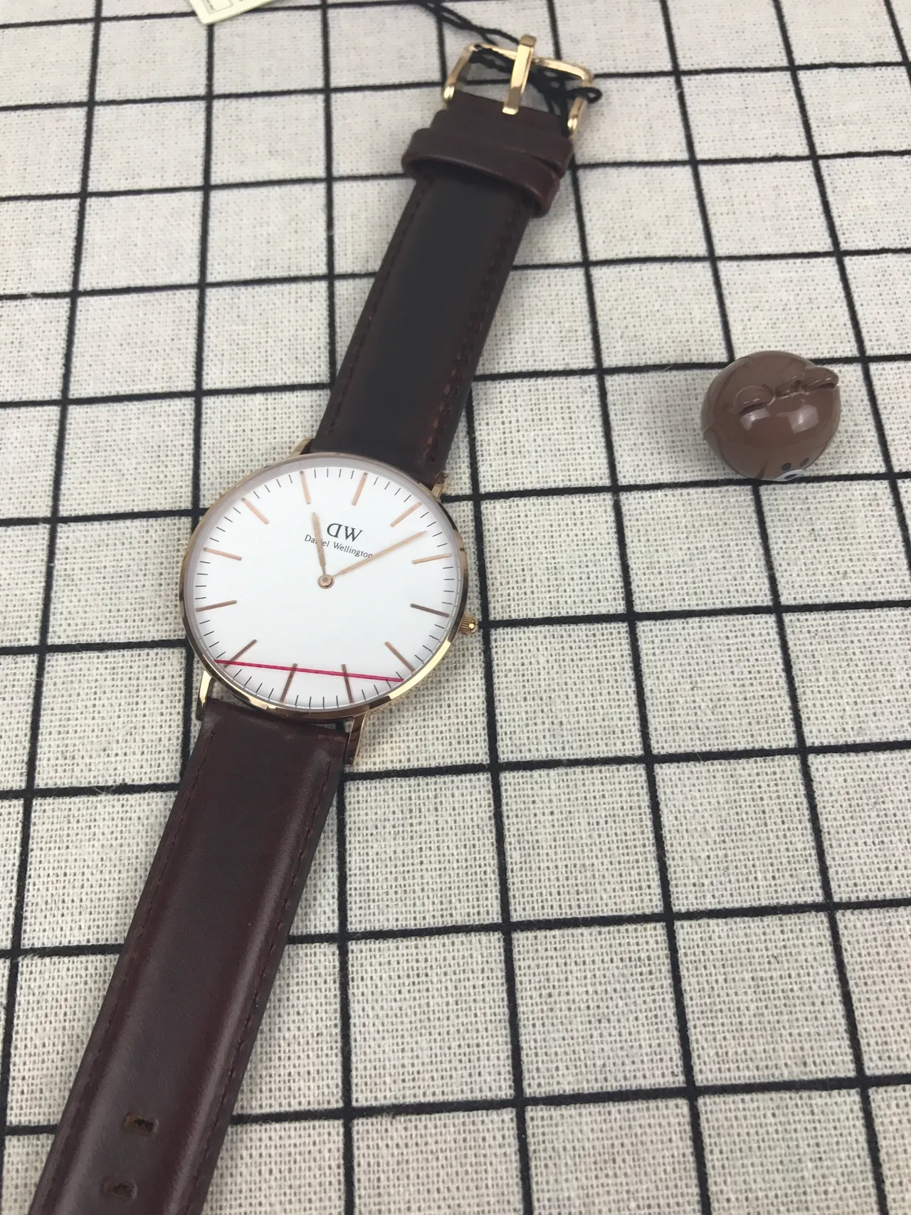 Daniel Wellington Classic Petite White Dial Brown Leather Strap Quartz Watch 4