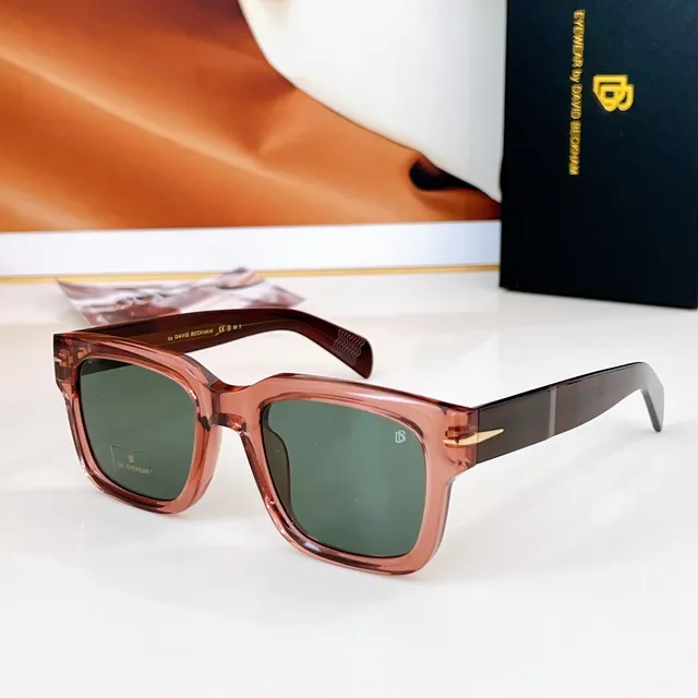 David Beckham Eyewear Black Brown Rectangular Frame Tortoiseshell Temples Sunglasses 5
