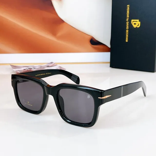 David Beckham Eyewear Black Brown Rectangular Frame Tortoiseshell Temples Sunglasses 6