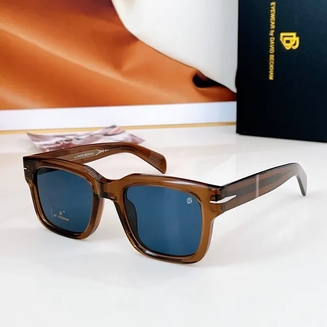 David Beckham Eyewear Black Brown Rectangular Frame Tortoiseshell Temples Sunglasses 7