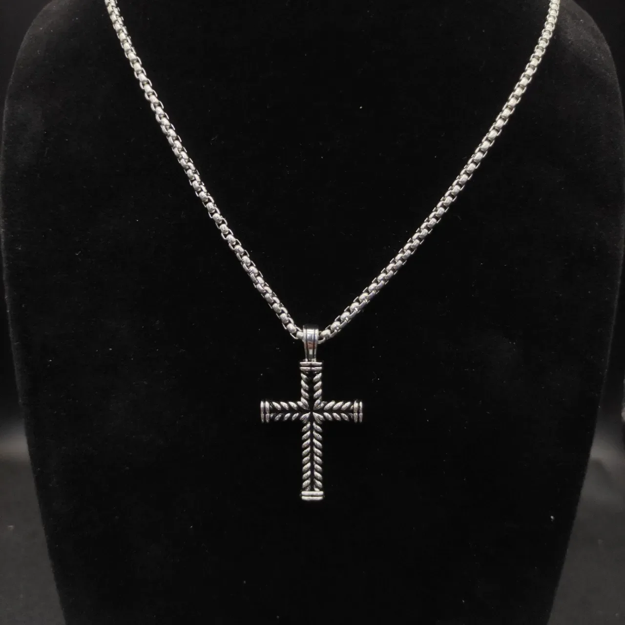 David Yurman Cable and Classic Cable Cross Pendant Necklaces 2