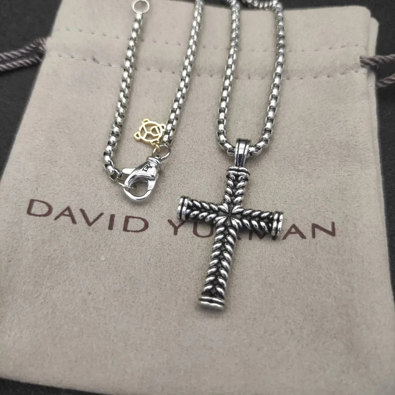 David Yurman Cable and Classic Cable Cross Pendant Necklaces 6