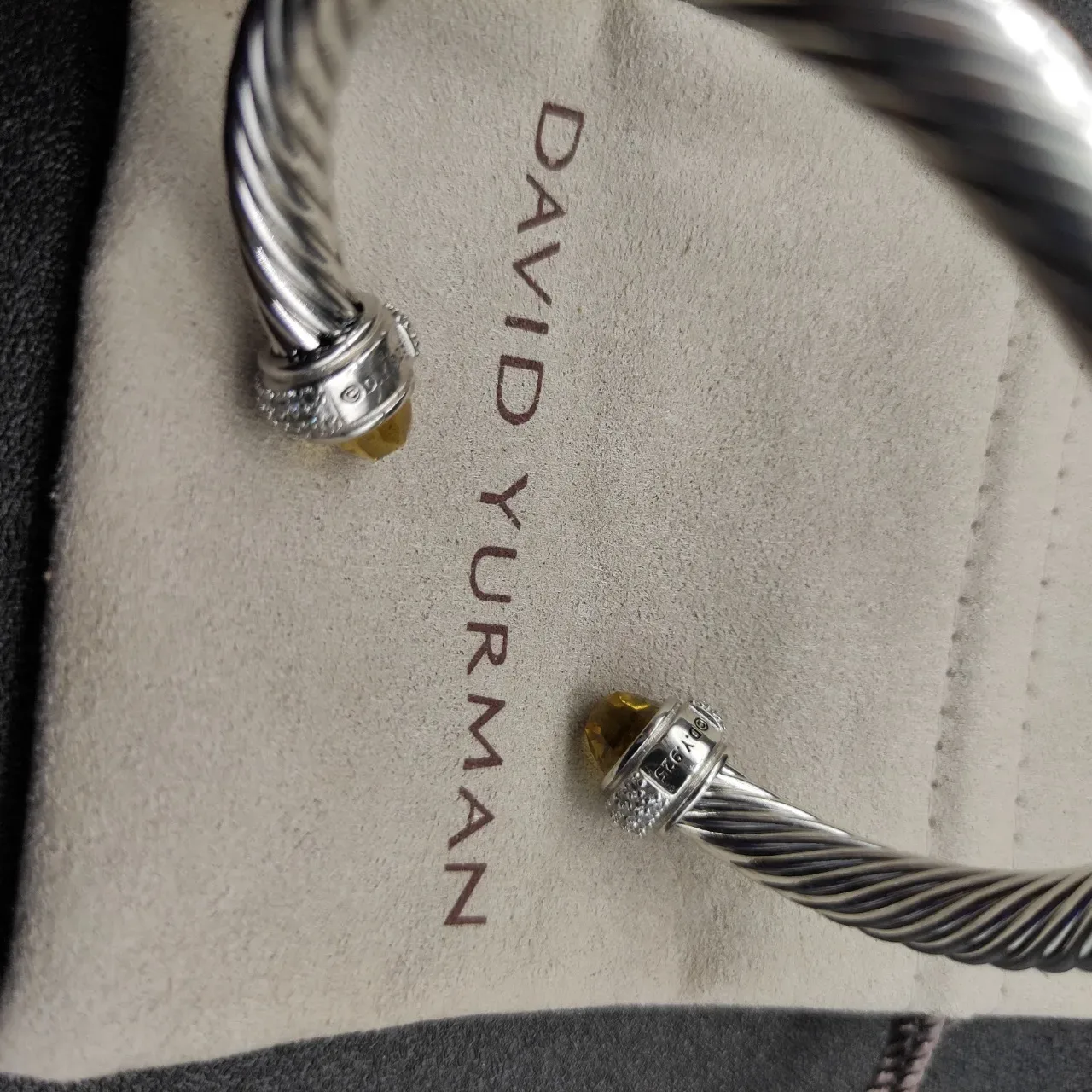 David Yurman Cable Classics Silver Black Twisted Onyx Bracelet 3