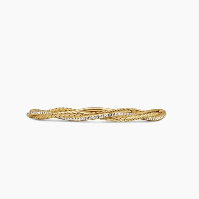 David Yurman Cable Classics Twisted Gold Bangle Bracelet 2