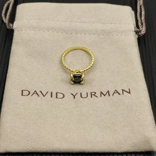 David Yurman Twisted Rope Black Gemstone Ring