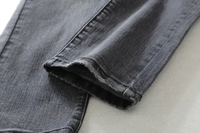 Distressed Black Motorcycle-Style Jeans 12