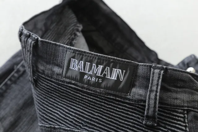 Distressed Black Motorcycle-Style Jeans 16